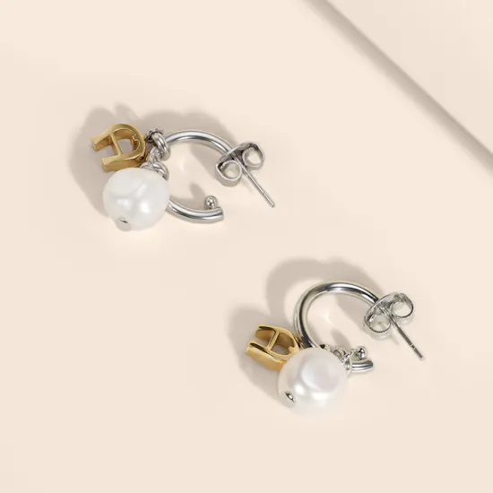 Aigner Filomena Two Tones and Pearl Women’s Earrings