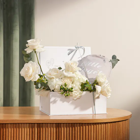 Nine Newborn Pillow Gift Box | Flowers