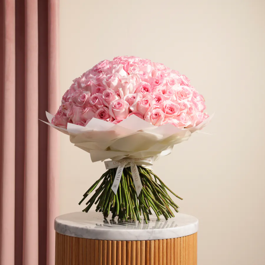 Soft Petals Bouquet | 150 Roses 6