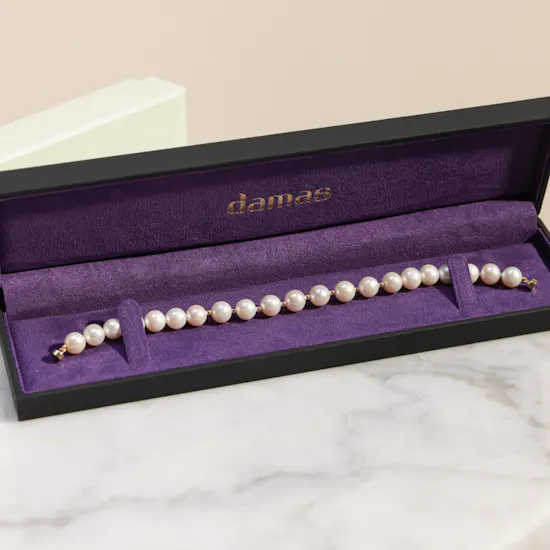 Damas Kiku Rose Gold and Pearl Bracelet