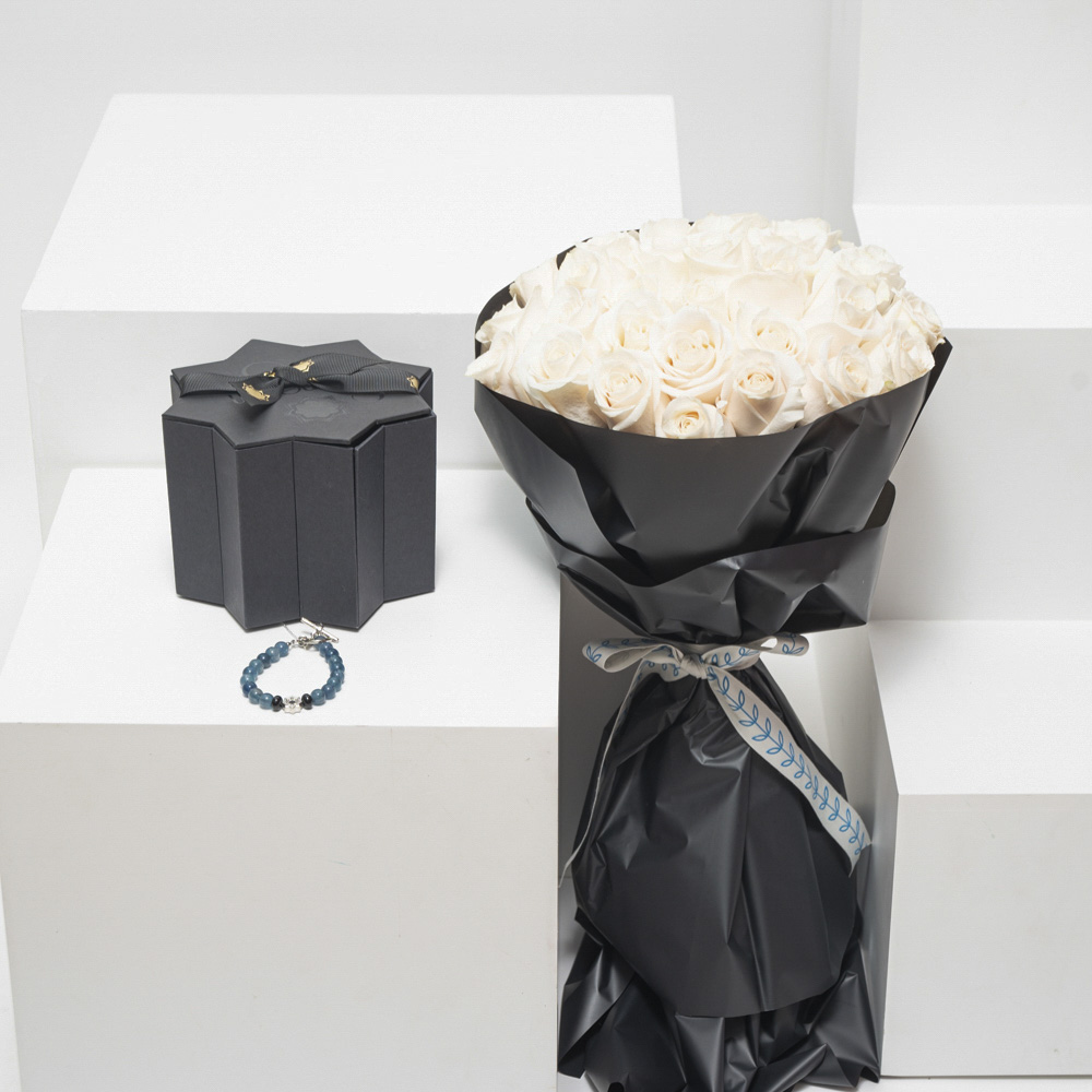 اسواره قريس من تسنيم عشقي | باقة 30 جوري أبيض