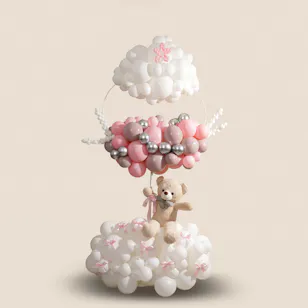 Balloonizer New Baby Girl with Teddy Bear Balloons