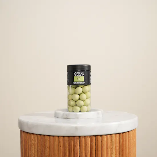 Lakrids by Bulow C Sour Strawberry Coated Liquorice