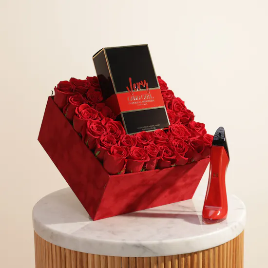 Luxury Women's Perfume | Crimson Love Rose Box