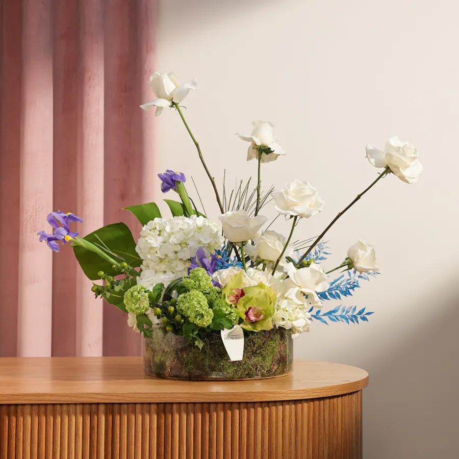 Azure Serenity Flower Vase 1