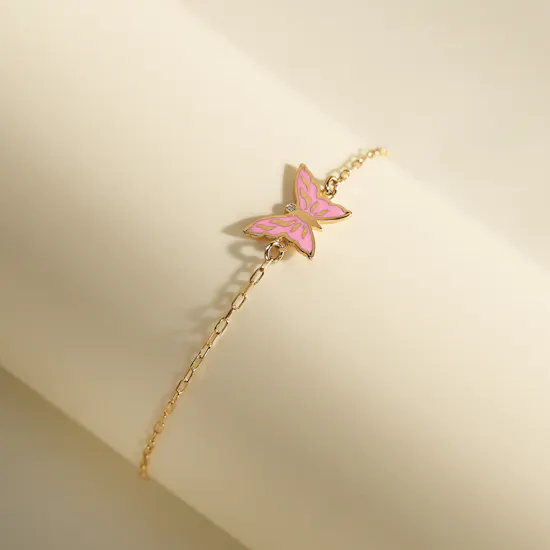 Baby Chic by Izmirain Diamond Butterfly Baby Bracelet for