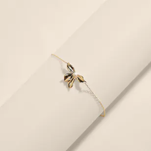 AV Jewelry Gold Flower Pearl Bracelet