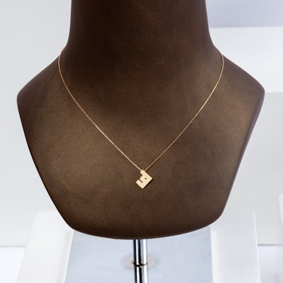 Midad letter Faa necklace | 18 k Gold