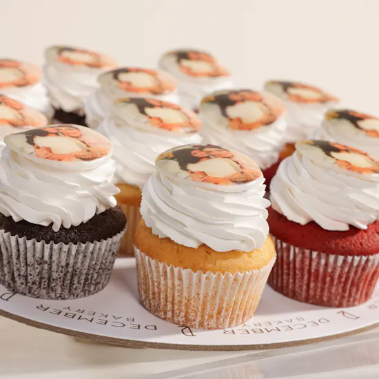 December Cake Personalized Photo Cup Cake