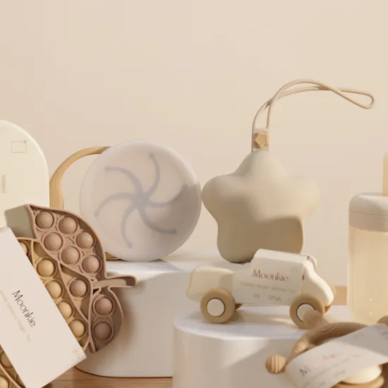 Moonkie Luxe On The Go Beige Gift Set