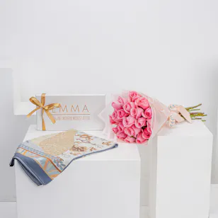 Emma True Blessing Scarf | Pink Bouquet
