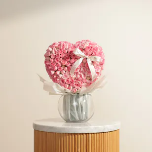 A Heart to Remember Flowers Vase