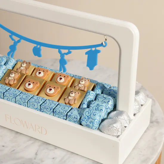 Floward Welcoming Baby Boy Chocolate Tray