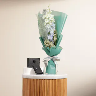 ZUS Black Genuine Leather Wallet | Flowers