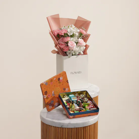 Venchi Murrine Maxi Assorted Chocolates Orange Tin Box | Sweet Moment's Flowers