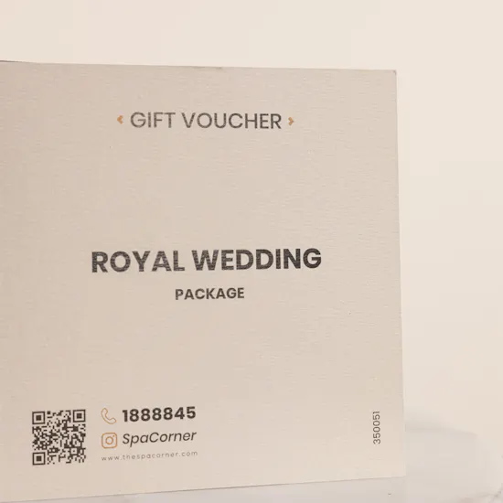Spa Corner Royal Wedding Package Voucher for Men