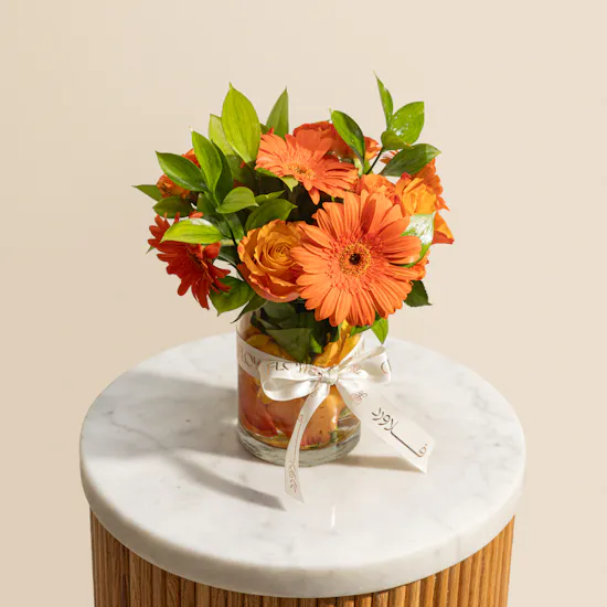 Warm Orange Hues Flower Vase