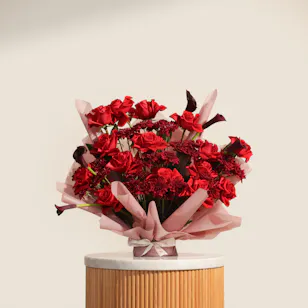 Language Love Red Flowers Bouquet