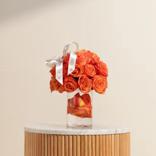 Apricot Flowers Vase