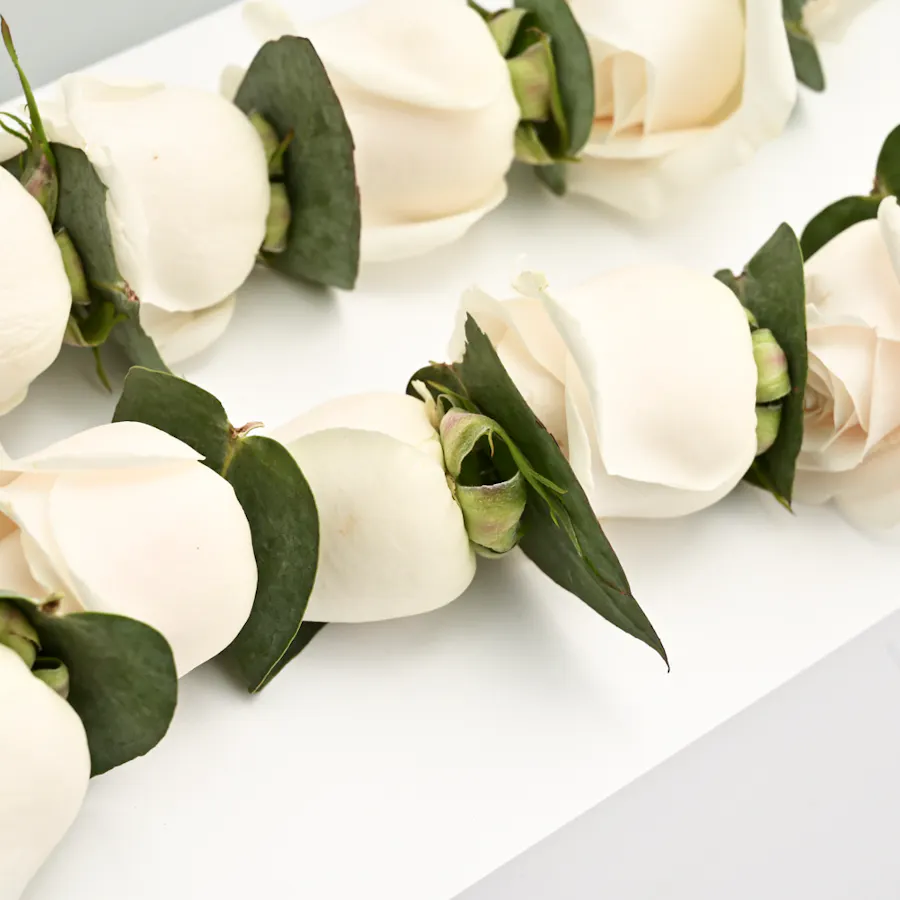 White rose graduation necklace  3