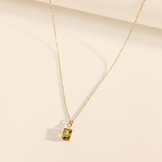 Midad August Green Peridot Necklace
