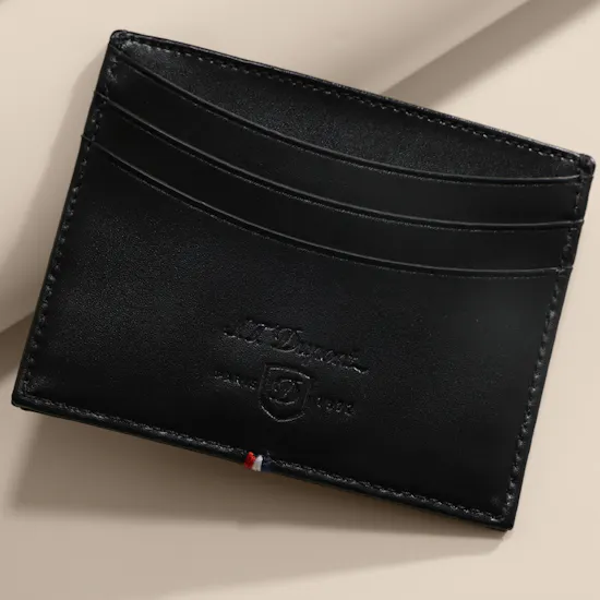 S.T. Dupont Line D Black Leather Men’s Card Holder