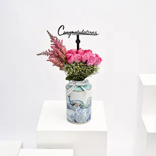 Elegant Congratulation Bloom Vase