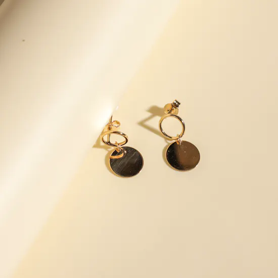 Damas Gold Galeria Disc Earrings