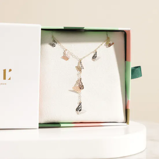 Miss L' by L'azurde Butterfly Chain Necklace