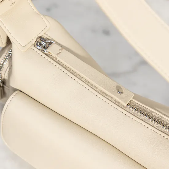 Armani Exchange Large Beige Multi Pocket Shoulder Bag