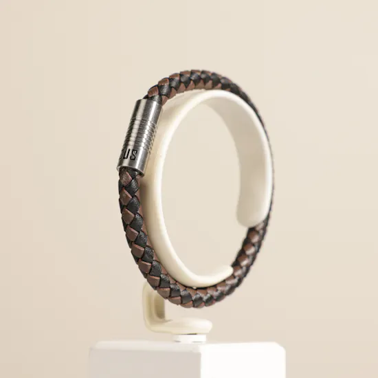 ZUS Single Black & Brown Leather Bracelet