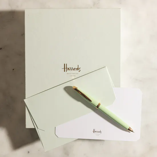 Harrods Sage Green Writing Set