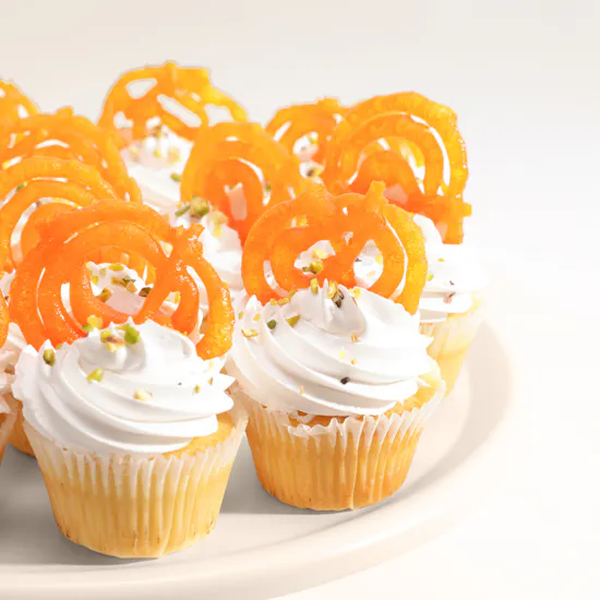 NJD Diwali Jalebi Cupcakes