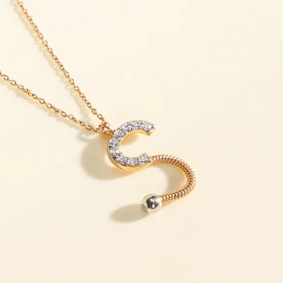 Siran by Iram Diamond Letter S Necklace
