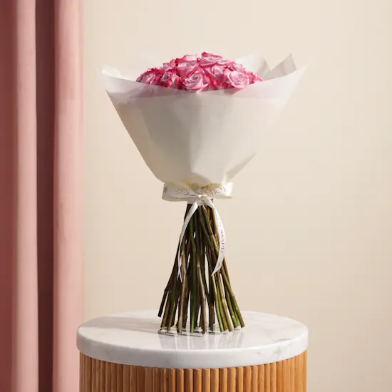 Purple Roses Bouquet | 35 Flowers