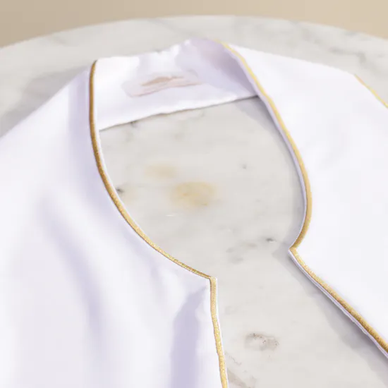 Saaf National Day Embroidered White Shawl