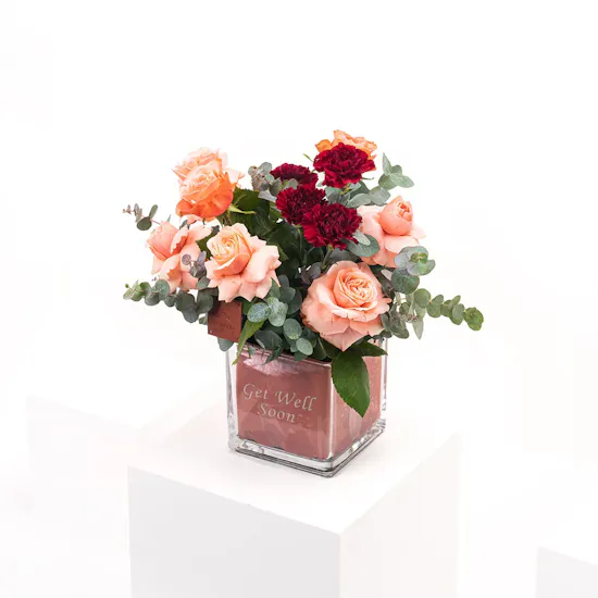 Engraved Get Well Soon Vase