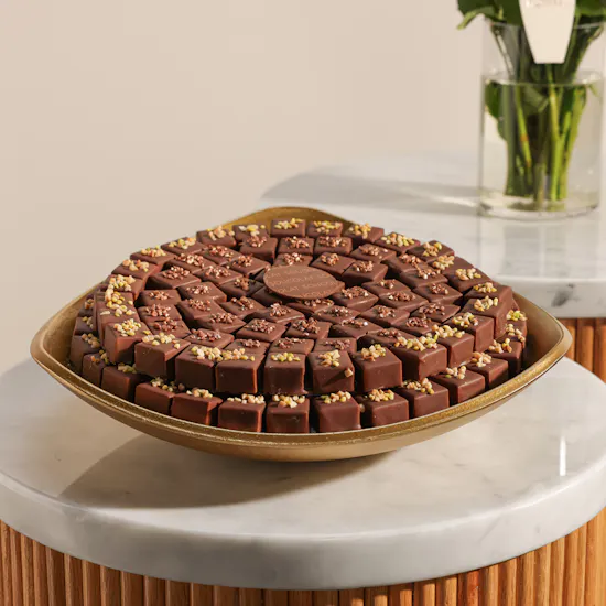 Soucolat Golden Triangle Chocolate Tray | Velvet Joy Flowers