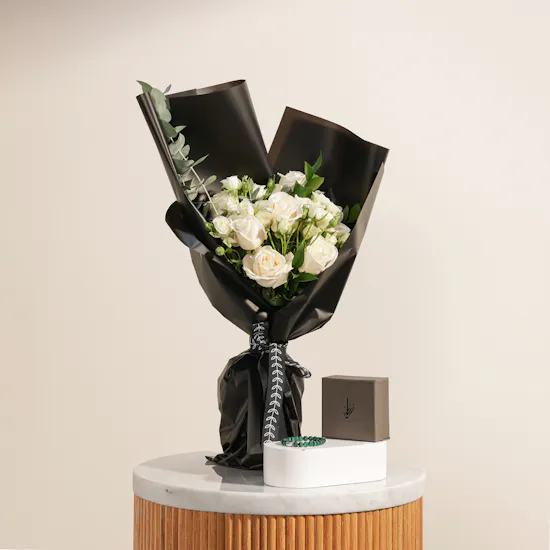 Zayan Malachite Bracelet With Silver | Pure Flowers