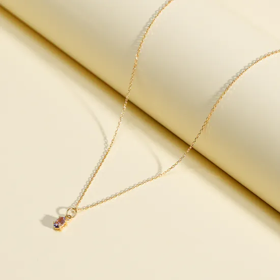 Gold Land Amethyst Women's Necklace