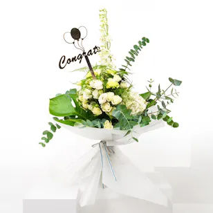 White Garden Bouquet | Congrats