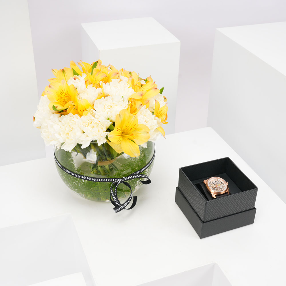 ساعة أفاليري برستيج الجلدية للرجال | ازهار