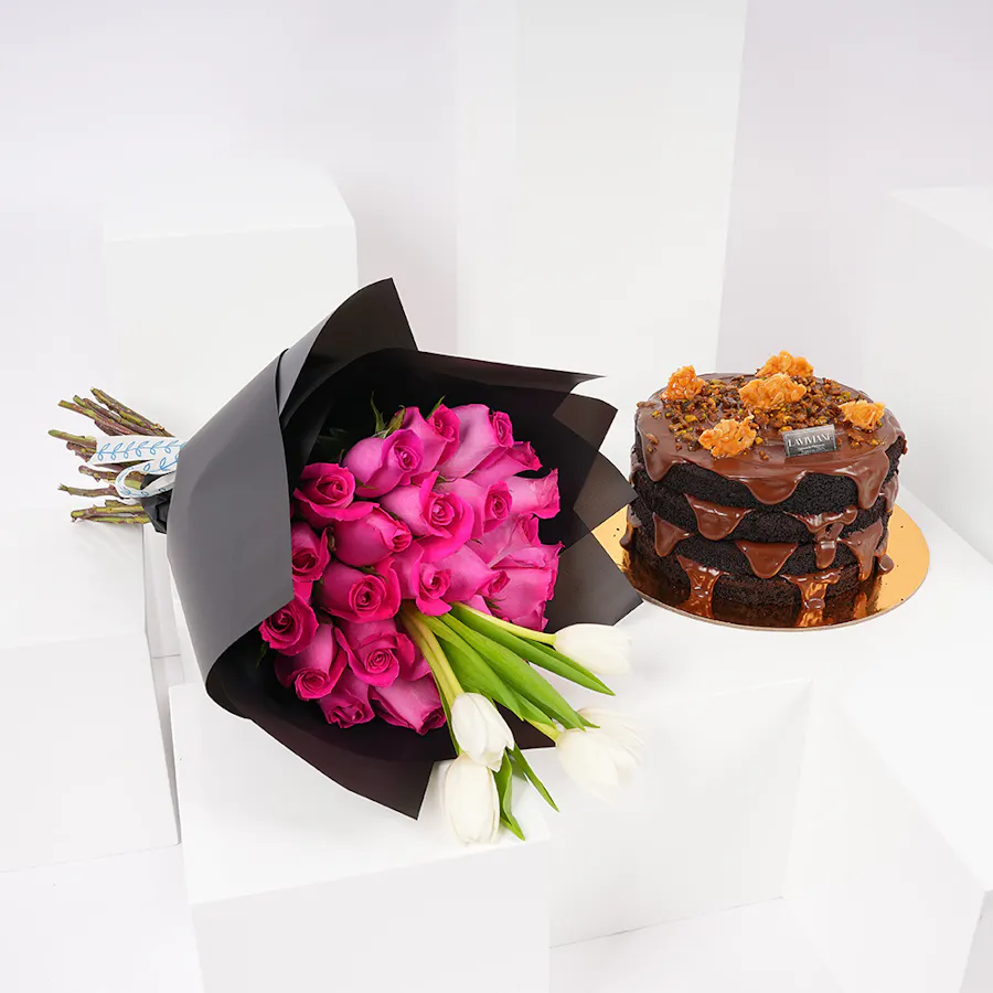 Laviviane Nutella Cake	| Roses Bouquet 1