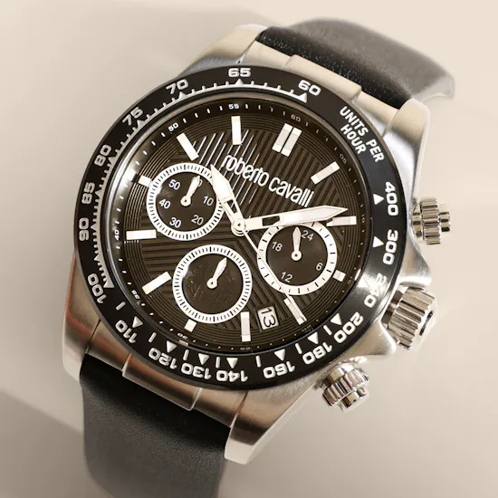 Roberto Cavalli Black Chronograph Men's Watch