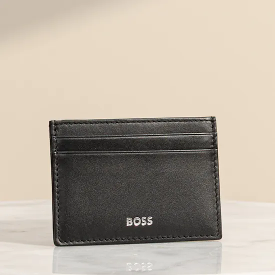 Boss Smooth Leather Minimalist Card Holder