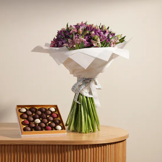 Bateel Alaska Truffles Box | Alstroemeria