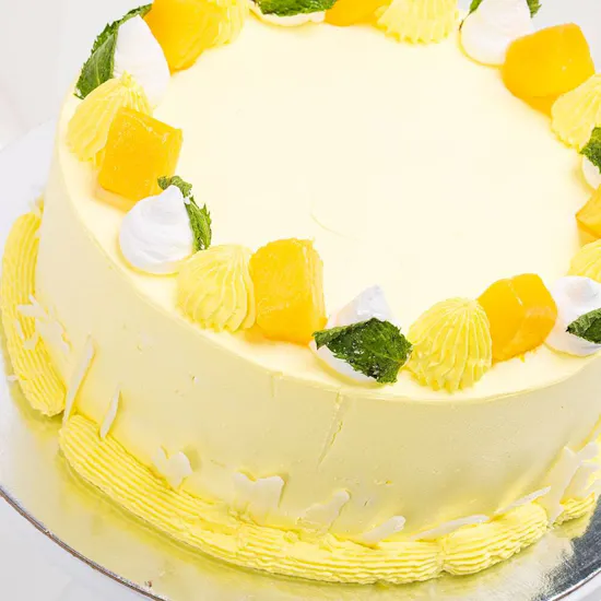 Mango Vanilla Cake | Yellow Roses