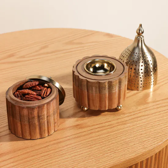 Nuts and More Luxury Wooden and Acrylic Trio Box