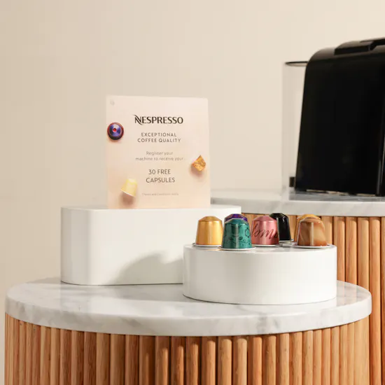 Nespresso Essenza Mini D30 Black Coffee Machine with Capsules