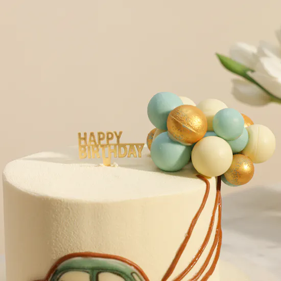 Floward Joyful Birthday Boy Cake | Little Joy Flowers Vase